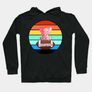 An elephant in a pop of color with superbowl t-shirts Hoodie